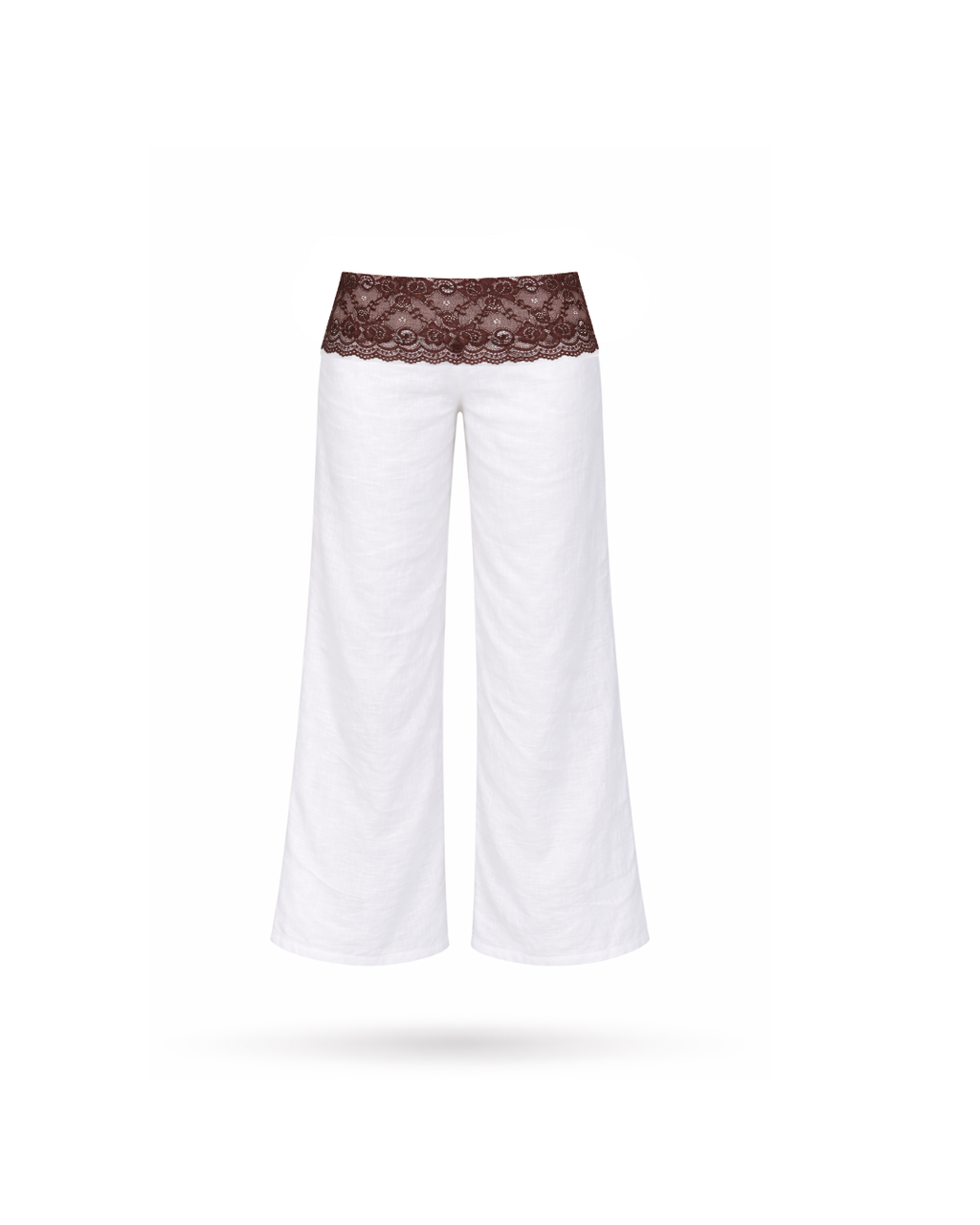 Lace Full length Pants Mocha and White - MADE TO ORDER (5-7 Days Production time)